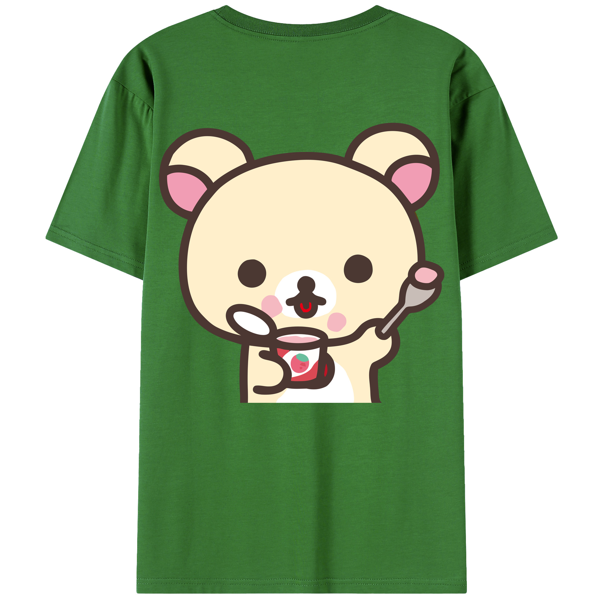（画像用） リラックマ リラックマ キイロイトリ Rilakkuma Korilakkuma Kiiroitori レディース半袖Tシャツ(バックプリント)